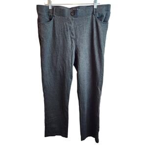 Betabrand straight ponte knit pull on pants sz XXL charcoal Careerwear, pockets